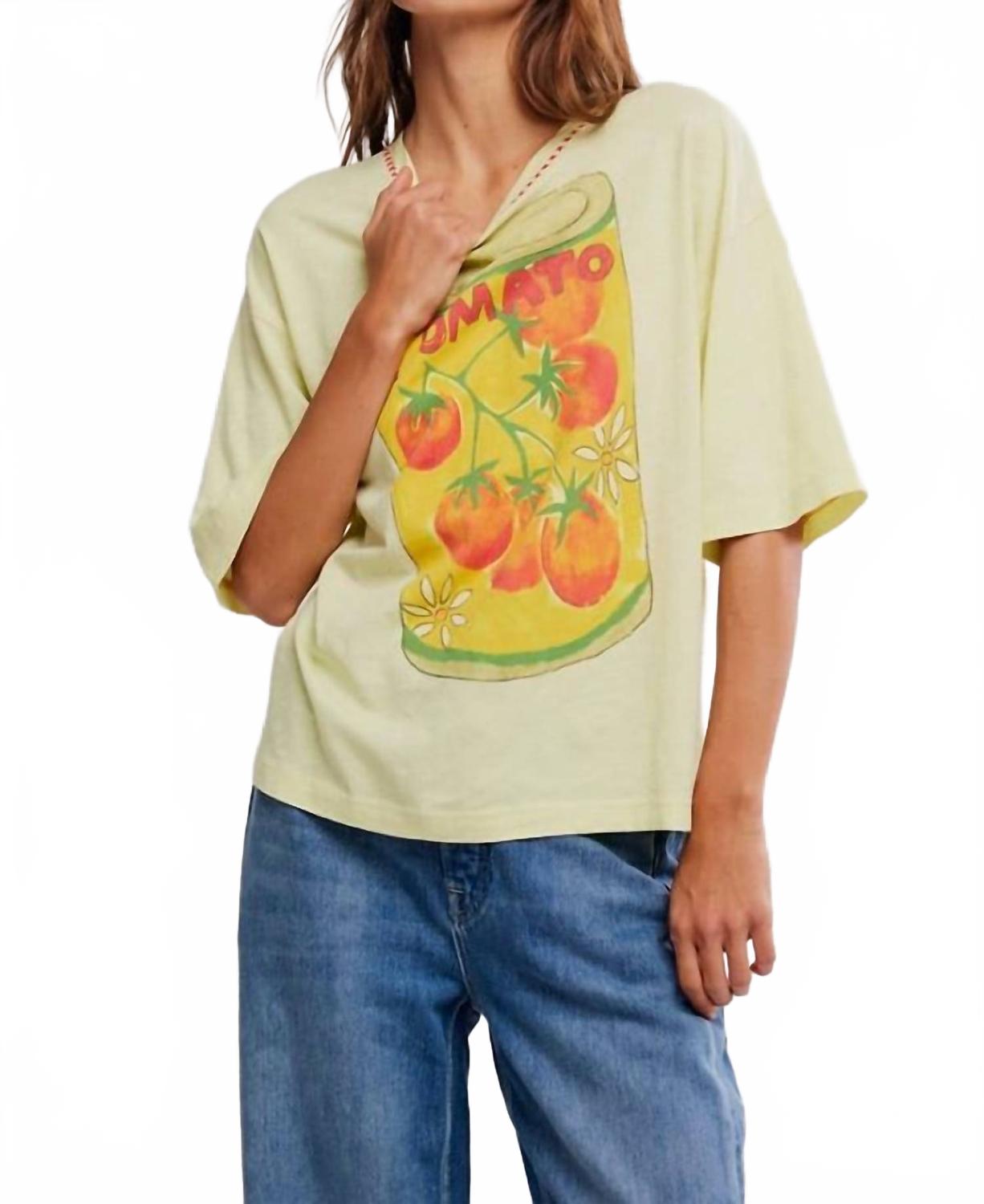 

Хлопковая футболка с графическим принтом "Весна" в сочетании с лимонной водой Free People, lemon water combo