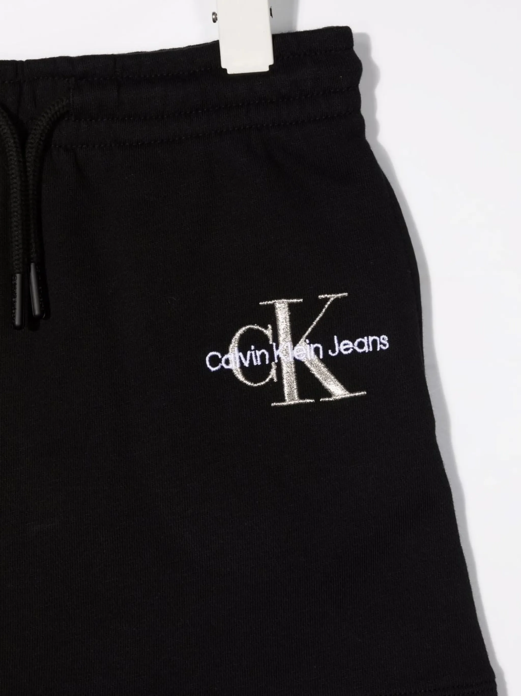 Юбка мини с вышитым логотипом Calvin Klein Kids, черный — фото 3