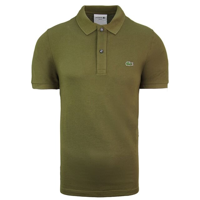 

Мужская рубашка поло приталенного кроя Lacoste, хаки