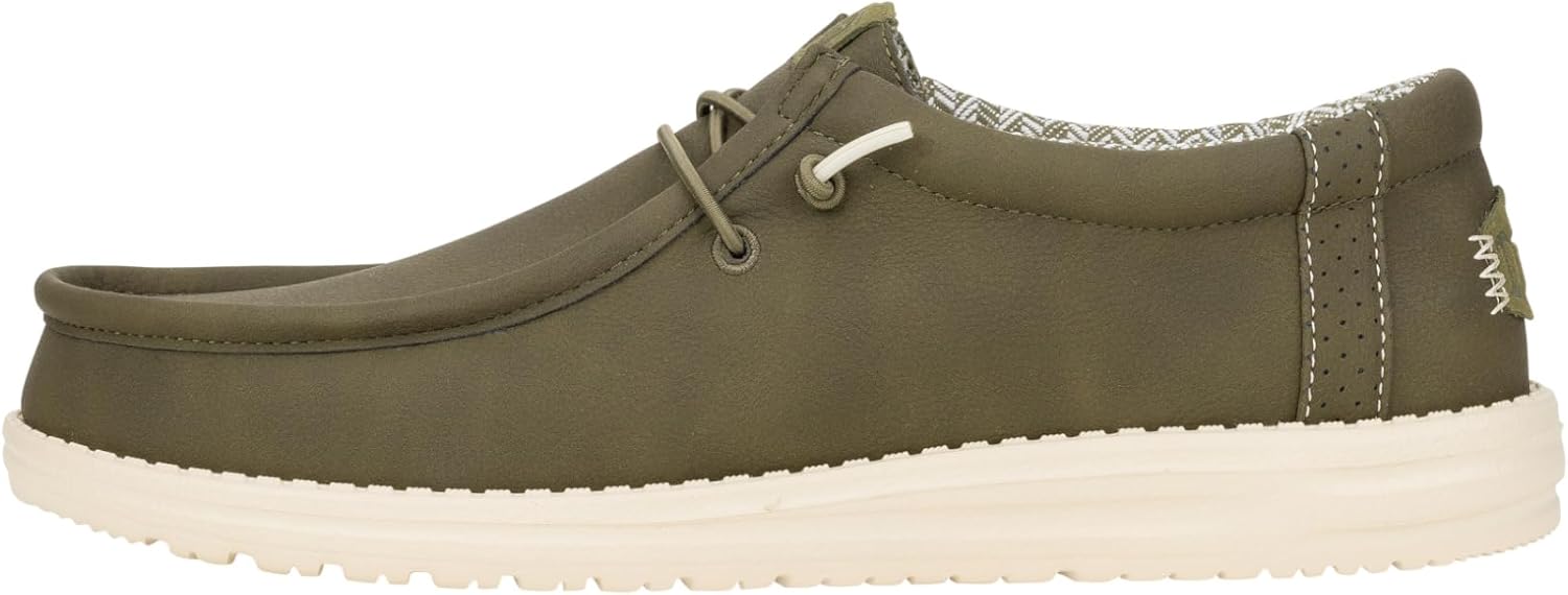 

Мужские лоферы HEYDUDE Wally Classic, Легкие слипоны, Удобная обувь для путешествий с водоотталкивающим верхом, 13 Olive