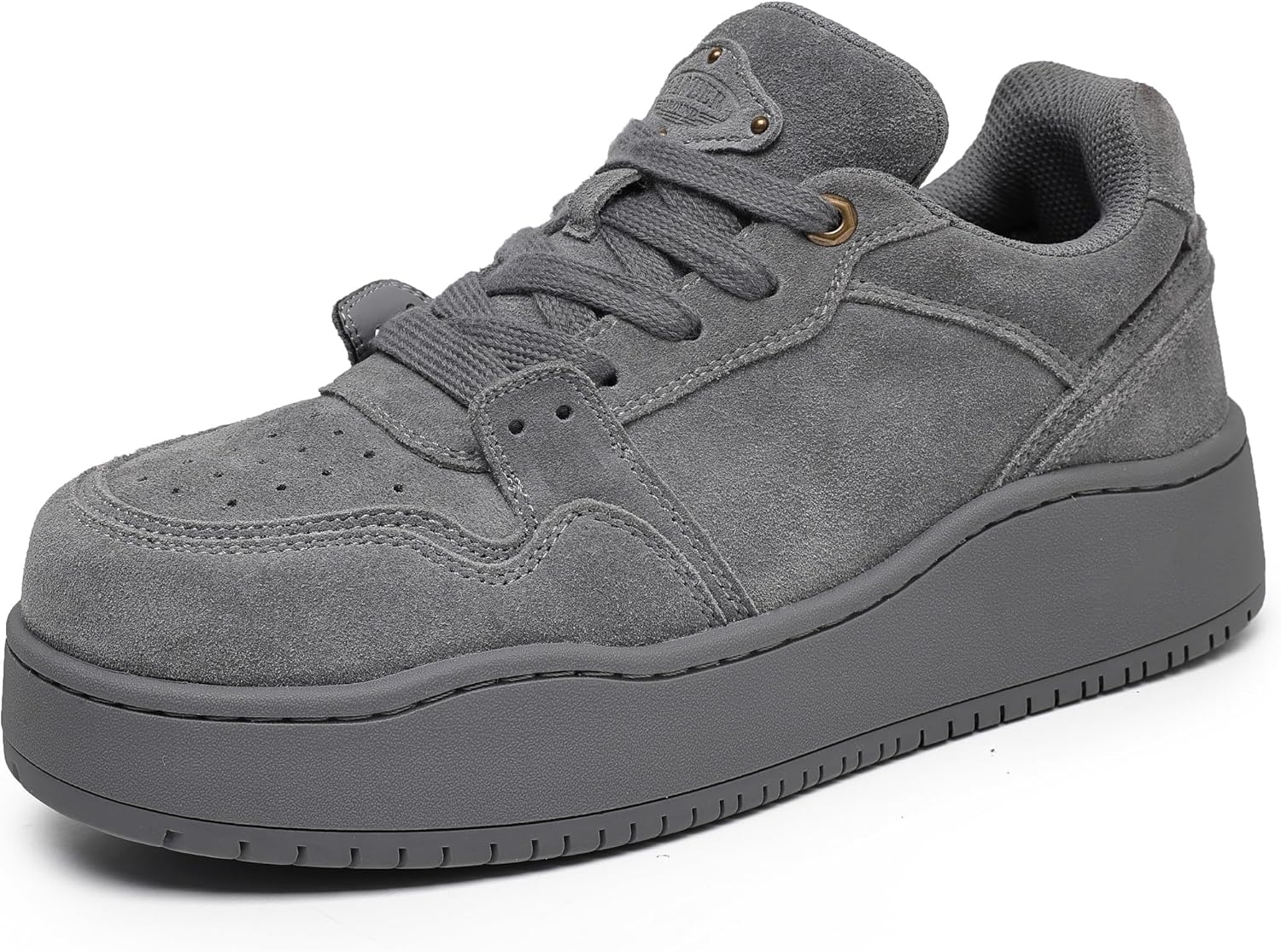 

Мужские повседневные кроссовки со шнуровкой, тренировочные, для скейтборда, на платформе, низкие баскетбольные кроссовки Safecams, серый