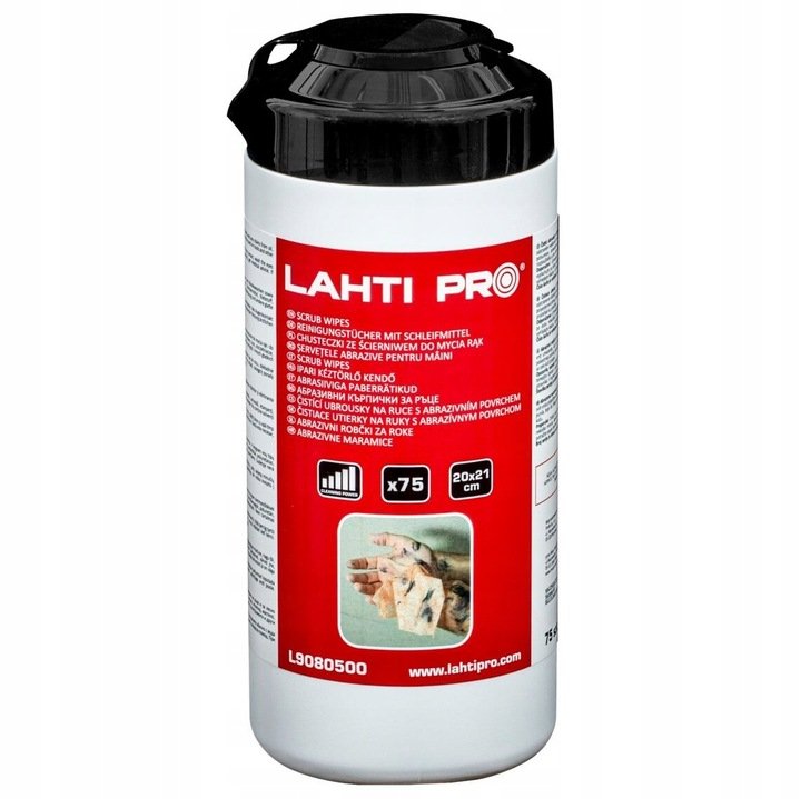 

Салфетки для рук LAHTI PRO с абразивом 75 шт. чистящие L9080500