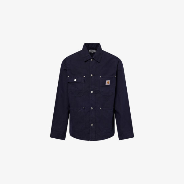 

Куртка Walter chore из смеси льна и хлопка с накладными карманами Carhartt Wip, синий