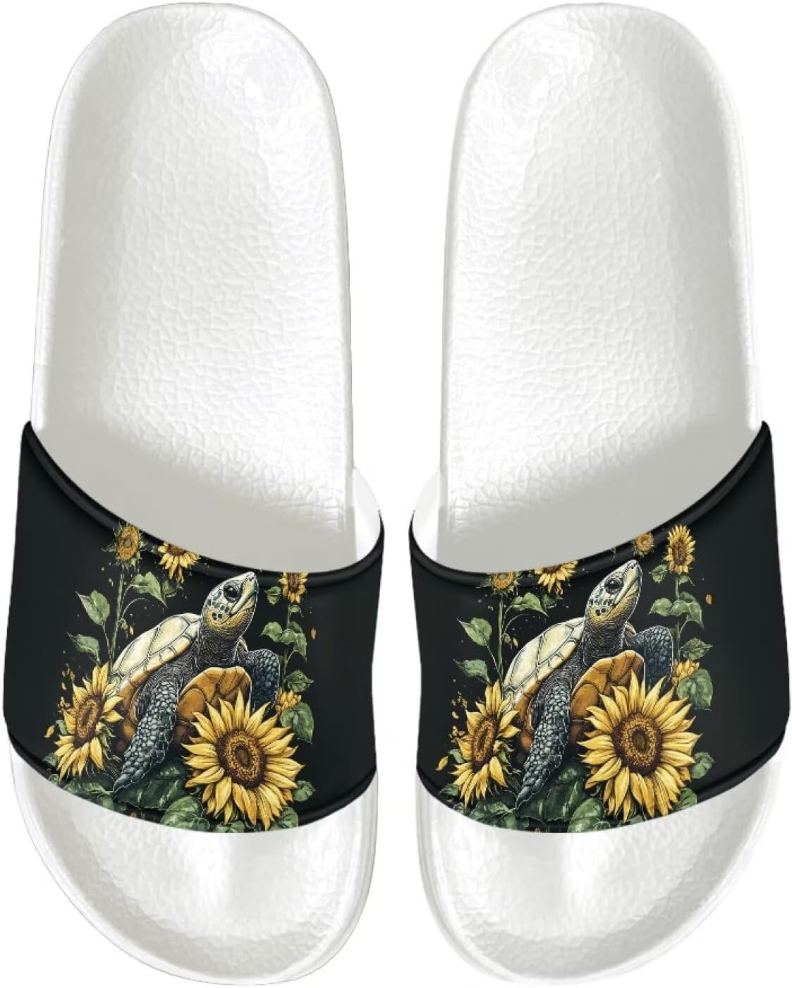 

Шлепанцы для женщин и мужчин, нескользящие тапочки для душа Judentidos, Sunflower Sea Turtle