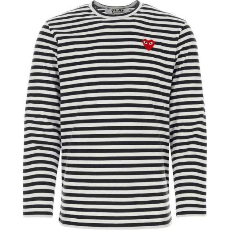 

CDG Play Футболка мужская Black с круглым вырезом, Черный, CDG Play Футболка мужская Black с круглым вырезом