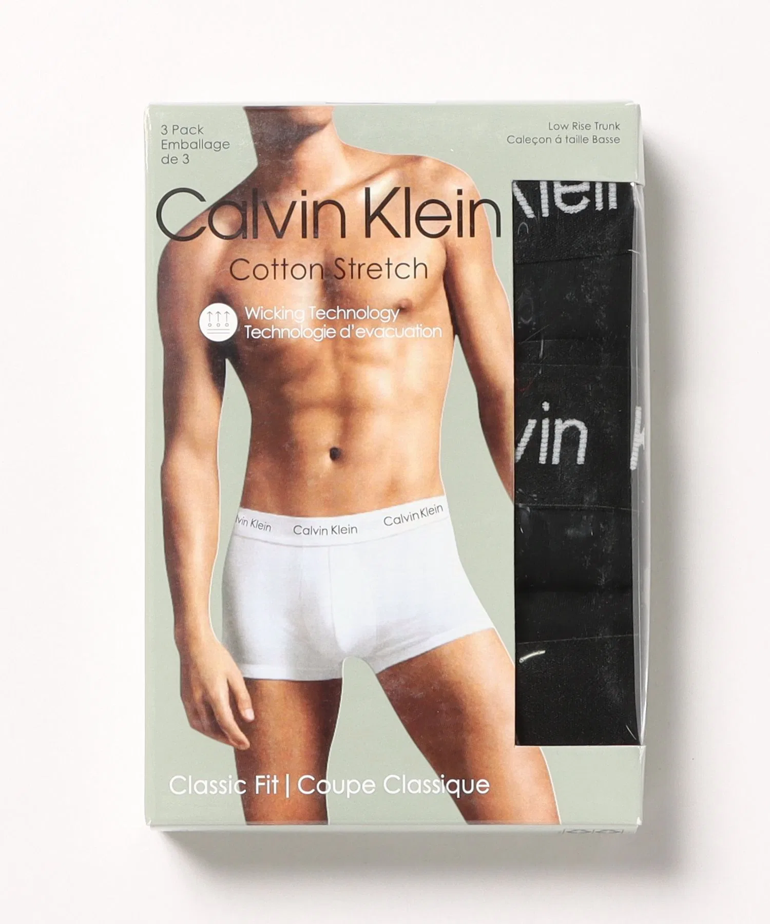 【CALVIN KLEIN】 Трусы с низкой посадкой Calvin Klein, 3 шт., черные. Боксеры Calvin Klein из хлопка с эластичной тканью, черные, 3 шт. — фото 3