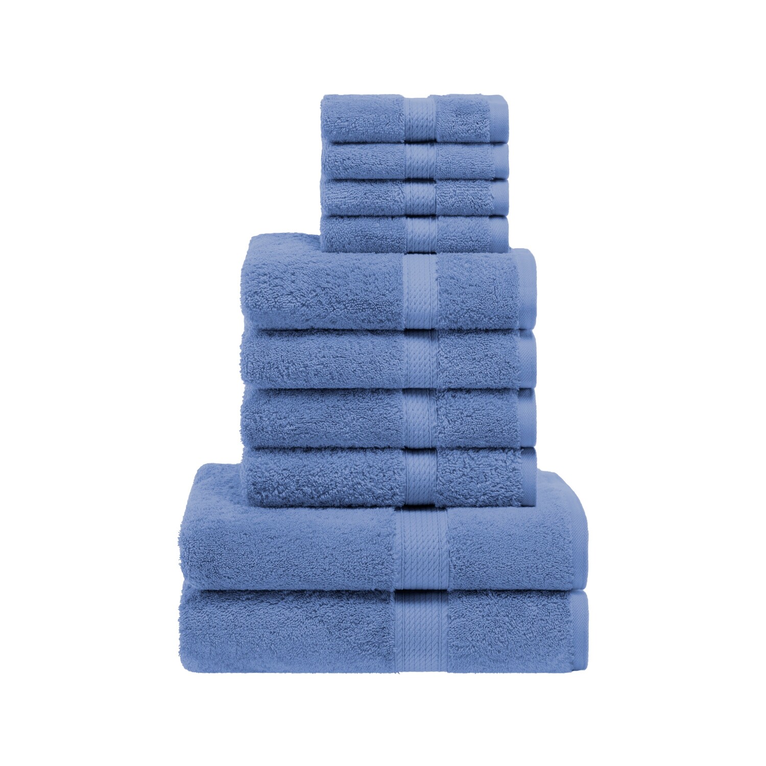 

Набор полотенец из египетского хлопка, 10 предметов Superior, цвет Denim Blue