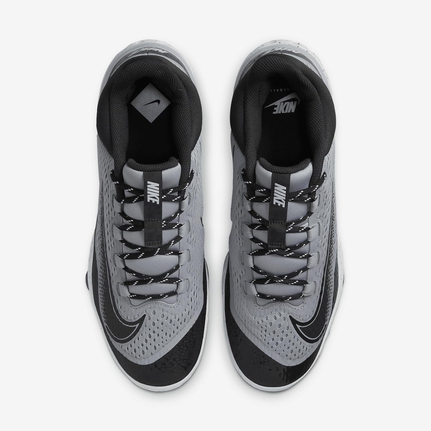 Бейсбольные бутсы Nike Alpha Huarache Elite 4 Low для мужчин, Wolf Grey/White/Dark Smoke Grey — фото 2