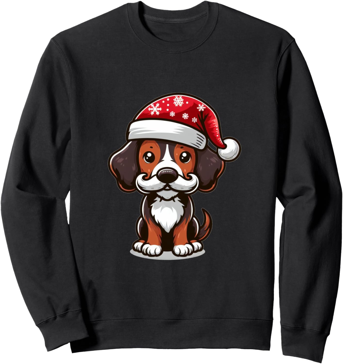 

Толстовка, Милая собачка в толстовке и рождественской шапочке Christmas Dog Designs Von Drosoman, черный