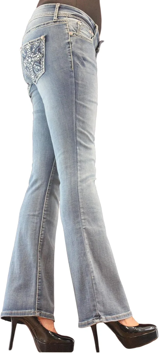 

Джинсы Project Indigo Missy Boot Cut с кристальной вышивкой