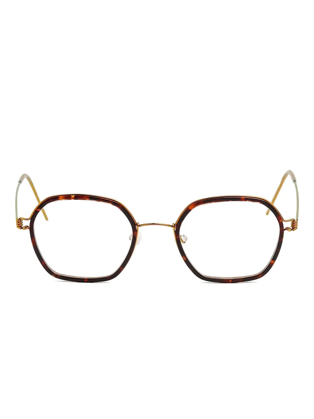 

Очки в геометричной оправе Lindberg, коричневый