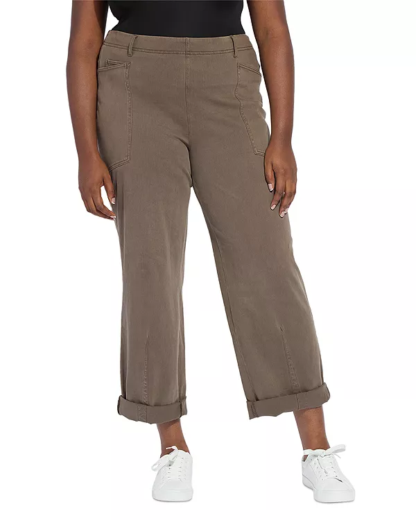 

Джинсы Penelope с высокой посадкой и изогнутым силуэтом, цвет «старинный выцветший зеленый». Lyssé Plus, зеленый