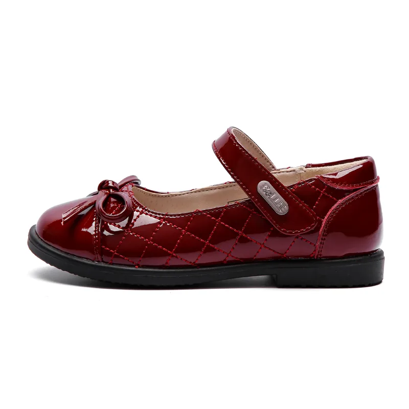 Детские кожаные туфли Low top BELLE, темно-красный
