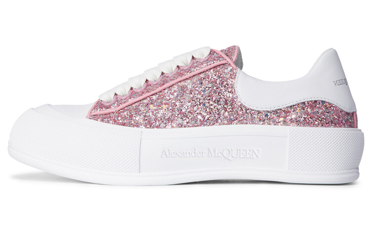 Кроссовки женские Alexander Mcqueen Deck Lifestyle, розовый / белый