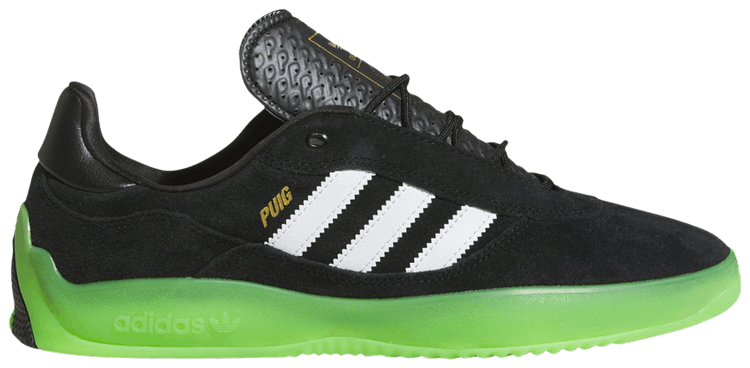 

Кроссовки adidas Puig 'Black White Semi Solar Green', черный