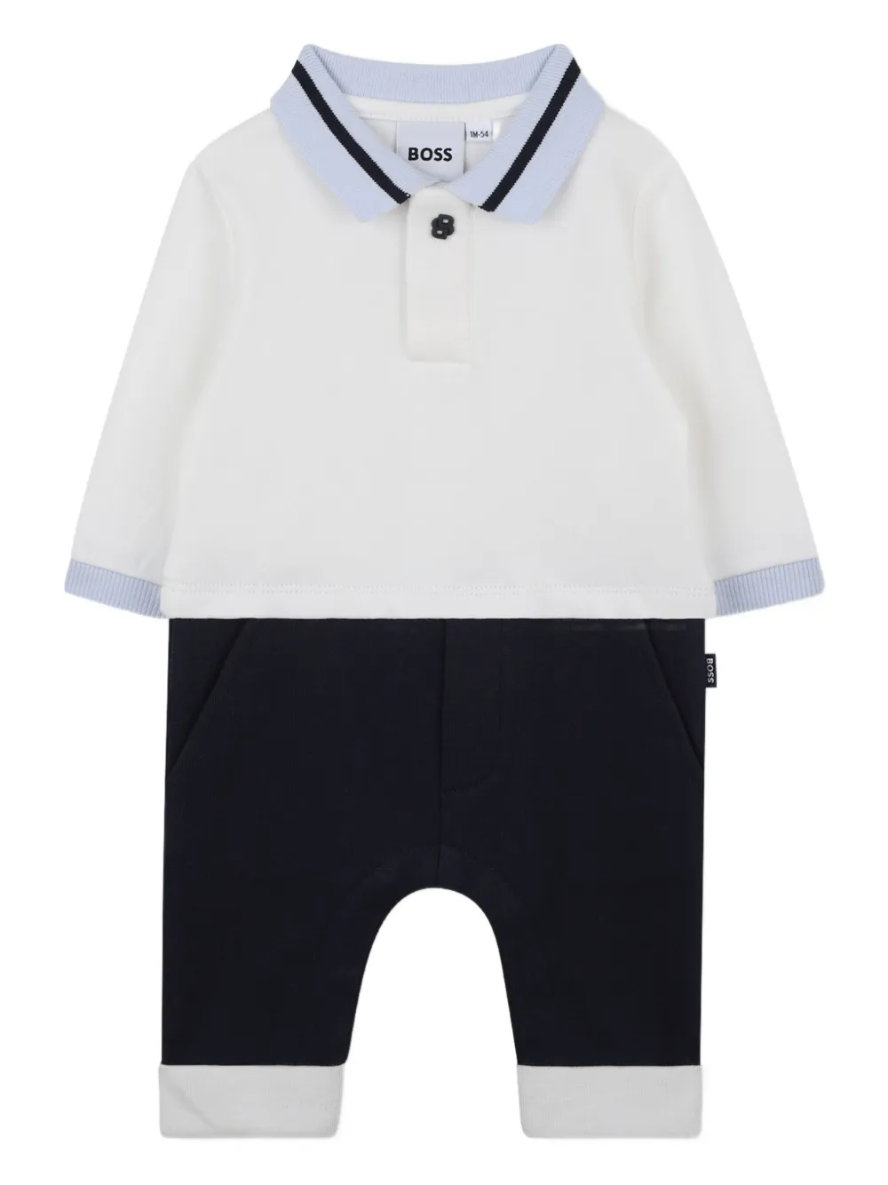 

Ромпер с воротником поло BOSS Kidswear, нейтральный