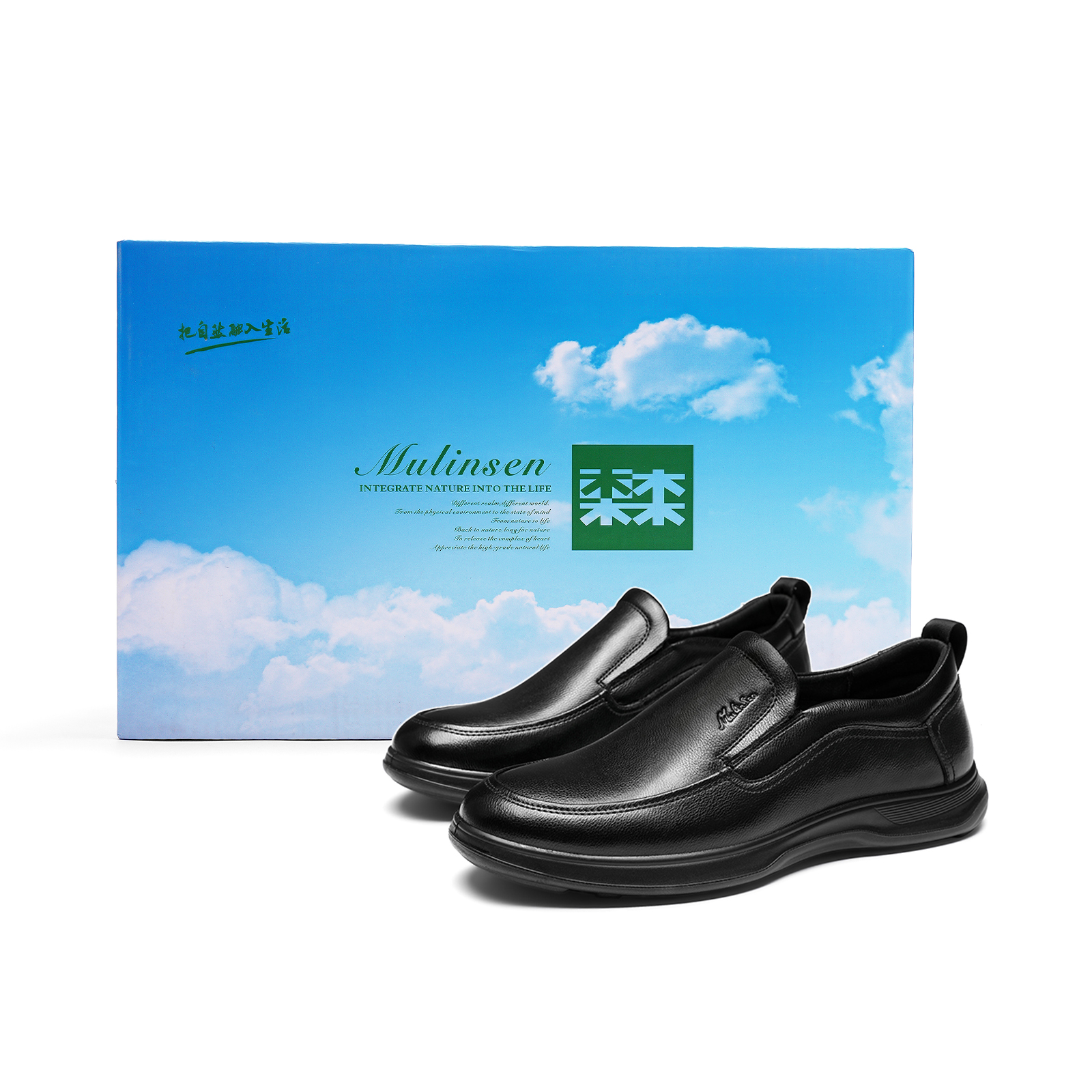 

Mulinsen Повседневные кожаные туфли мужские низкие, черные/коричневые