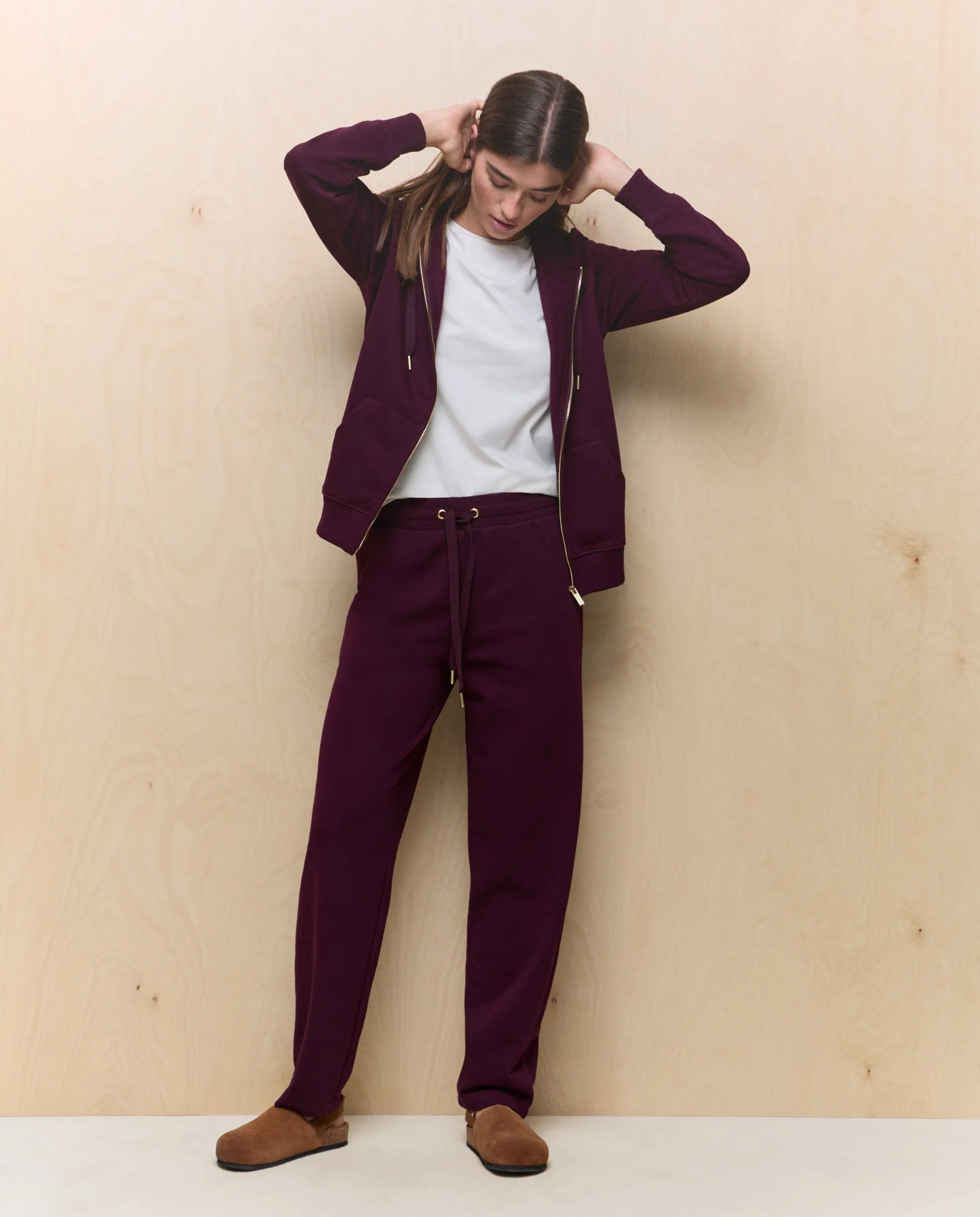 

Женские базовые флисовые брюки Easy Wear, винный