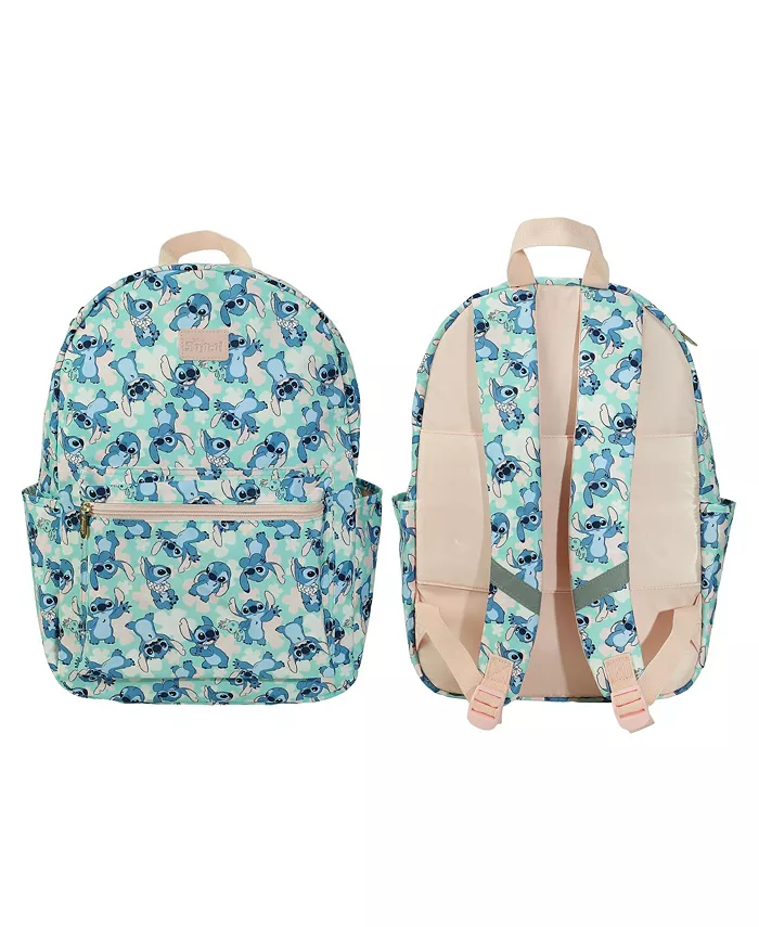 

Рюкзак дорожный взрослый Stitch All-Over Print, нейлоновый, 16.5 дюймов Disney, синий