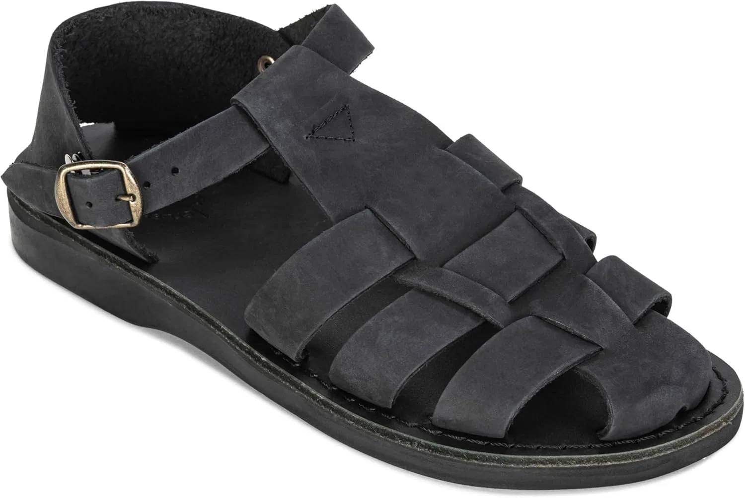Сандалии из натуральной кожи Daniel, Black Nubuck Jerusalem Sandals
