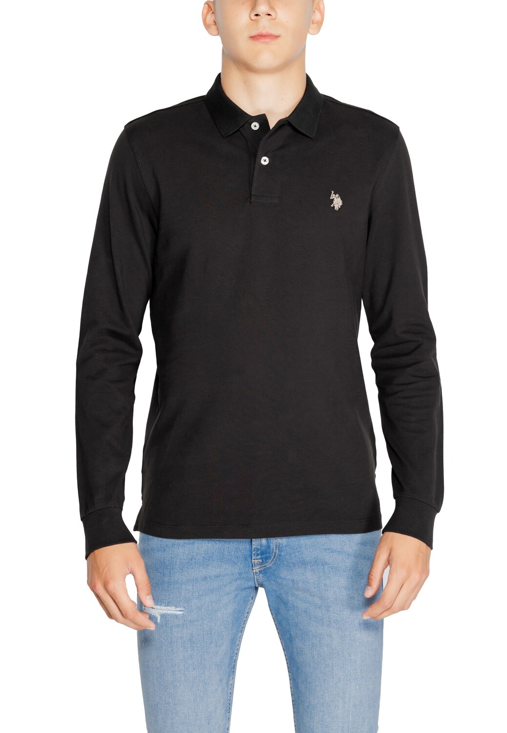 

Поло U.S. Polo Assn. с длинными рукавами, черный
