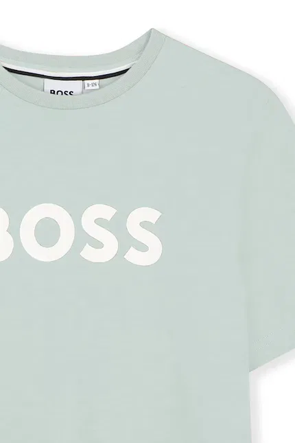 Футболка с принтом BOSS, бирюзовый — фото 3