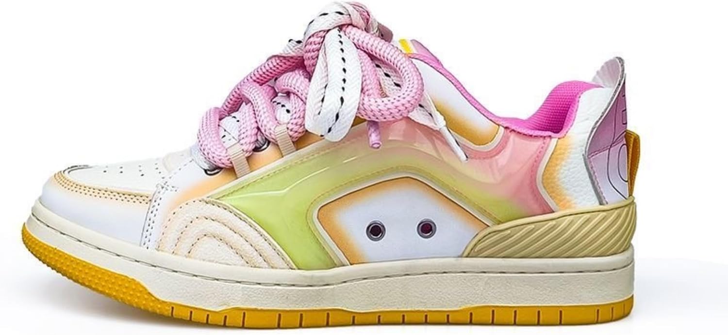 

Милые кроссовки Y2K Dopamine Chunky для женщин и мужчин, модные цветные повседневные спортивные туфли для прогулок Macefil, розовый