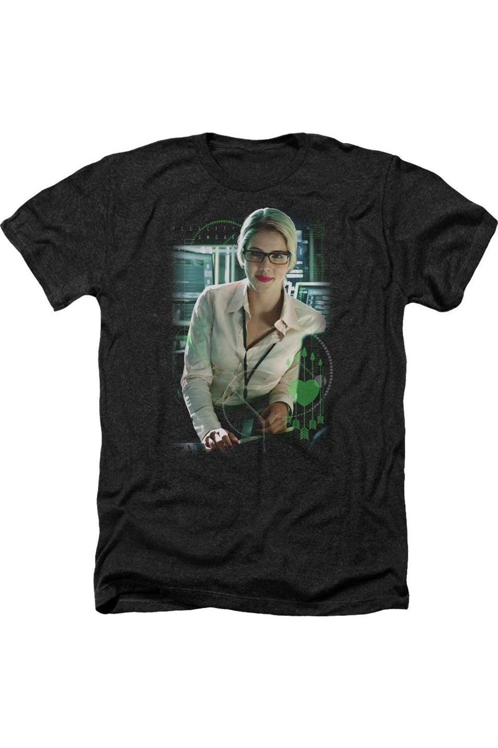 

Футболка / футболка Arrow Felicity Smoak для взрослых Heather Gildan, черный
