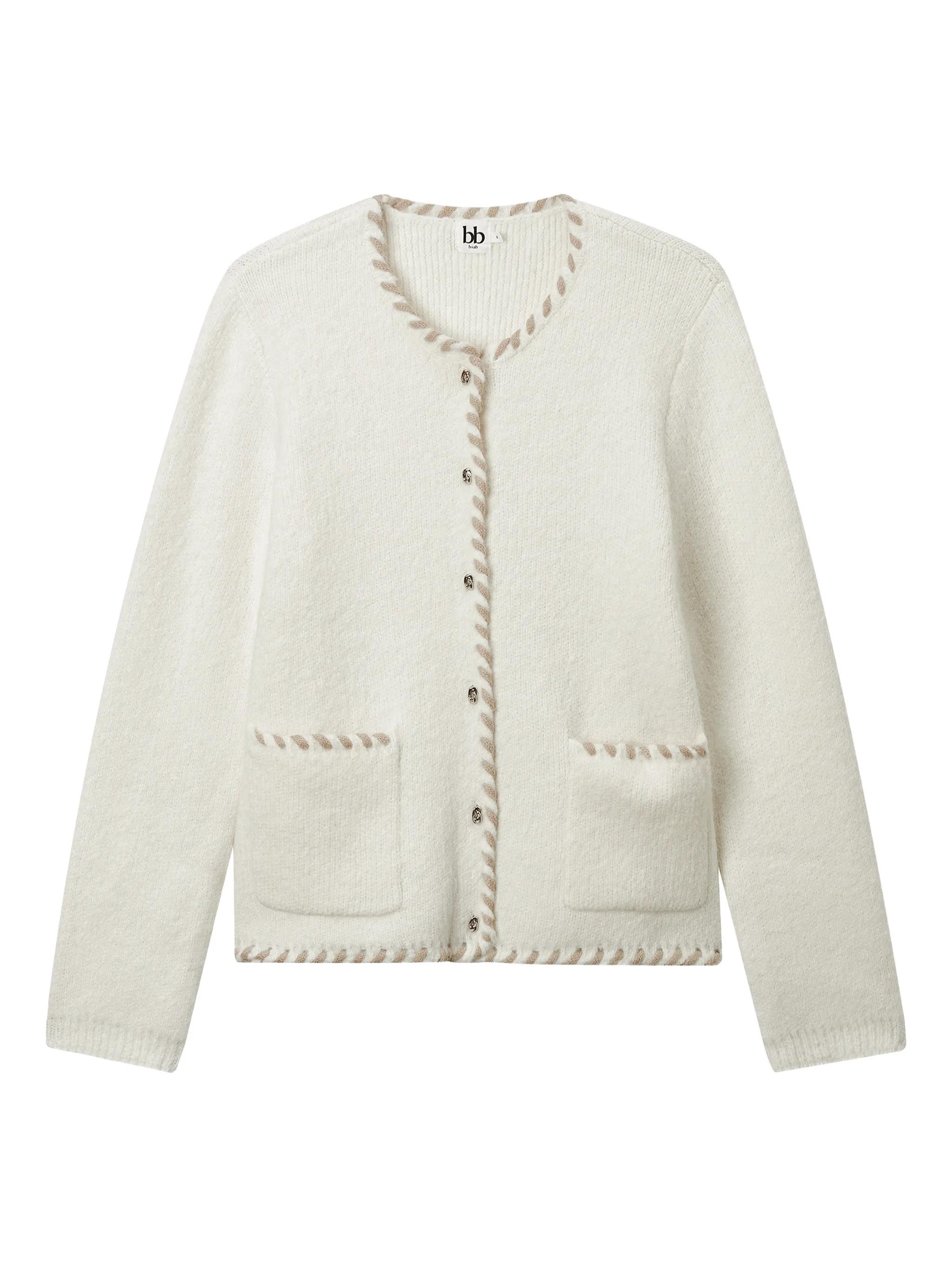 

Кардиган с круглым вырезом B+Ab, белый