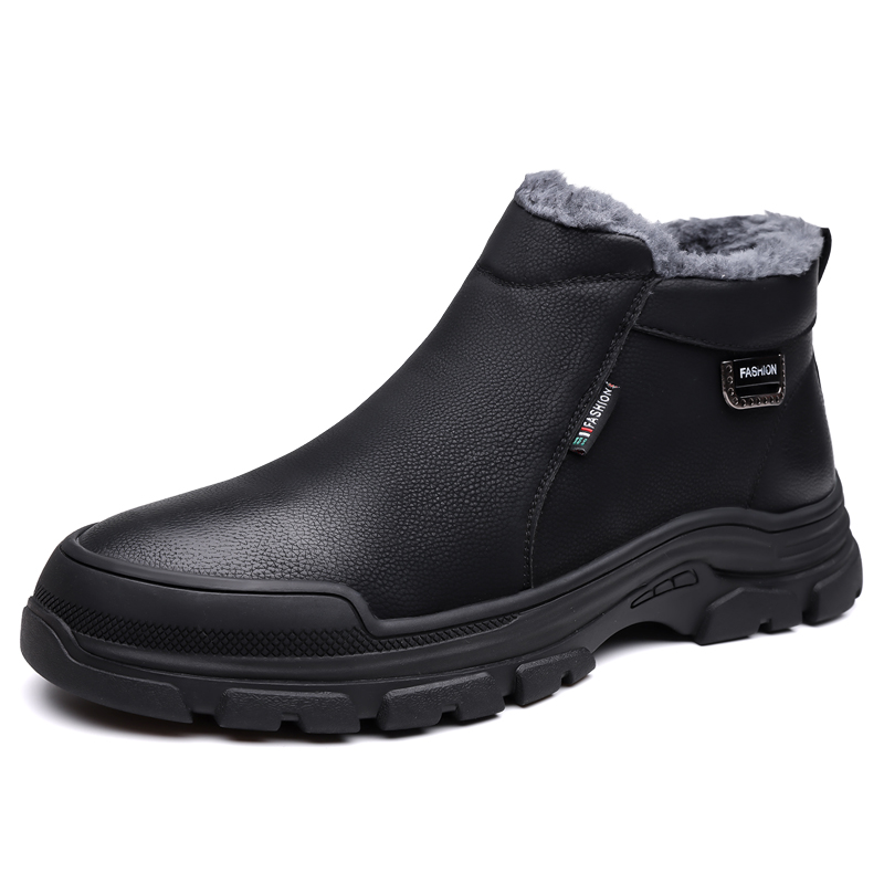 

Теплые короткие зимние ботинки мужские EGCHI, Black