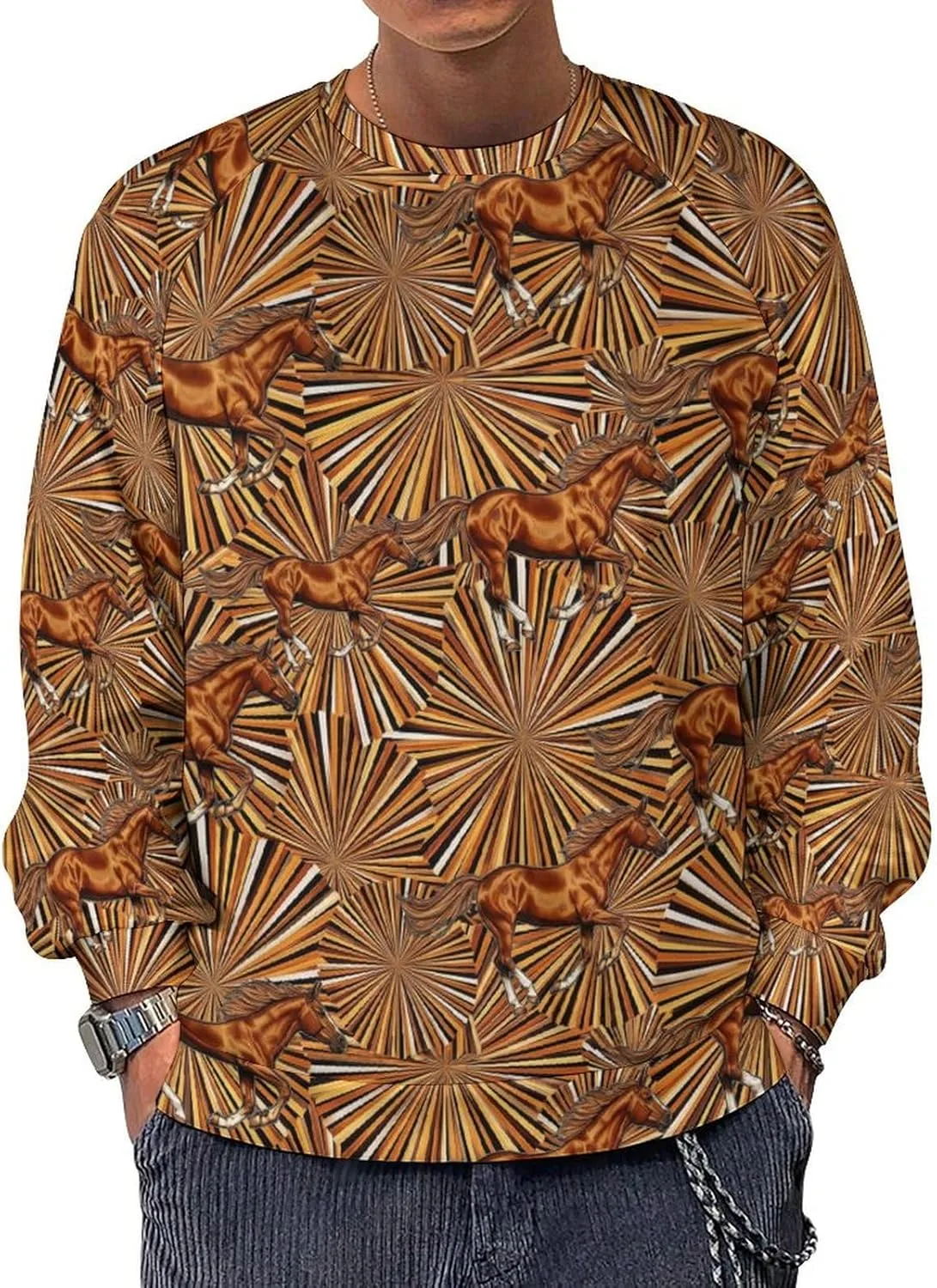 

TAIZIYEAH Sharks мужская толстовка с длинным рукавом и круглым вырезом