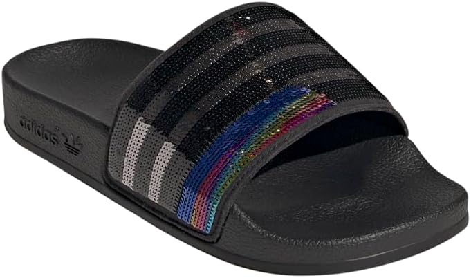 Шлепанцы adidas унисекс-детские Adilette, черный — фото 2