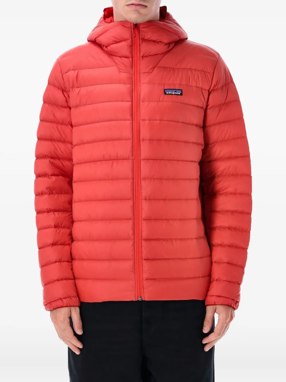 

Пуховая куртка с капюшоном Patagonia, красный
