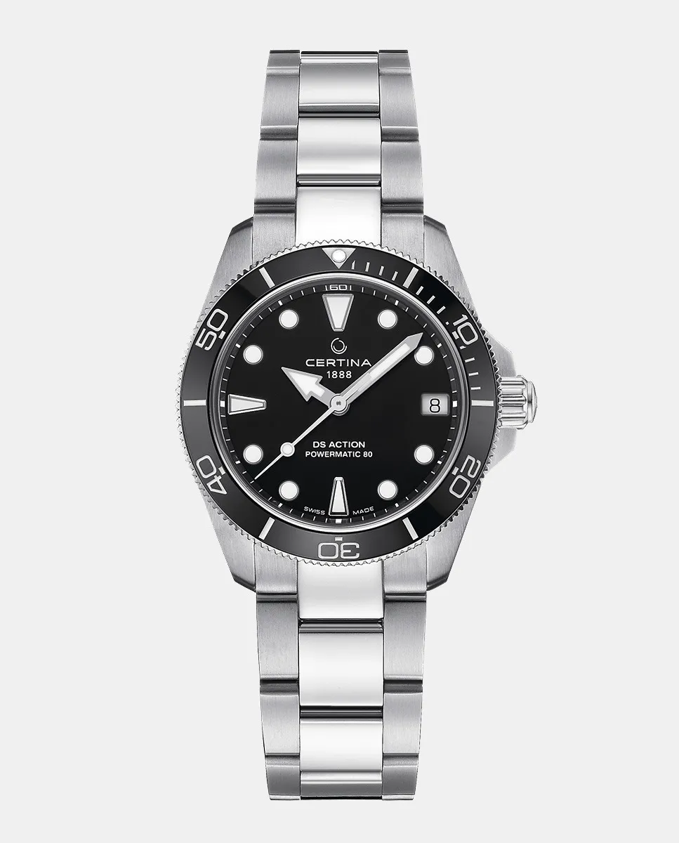 

DS Action Diver C0320071105100 Автоматические стальные женские часы Certina, серебряный