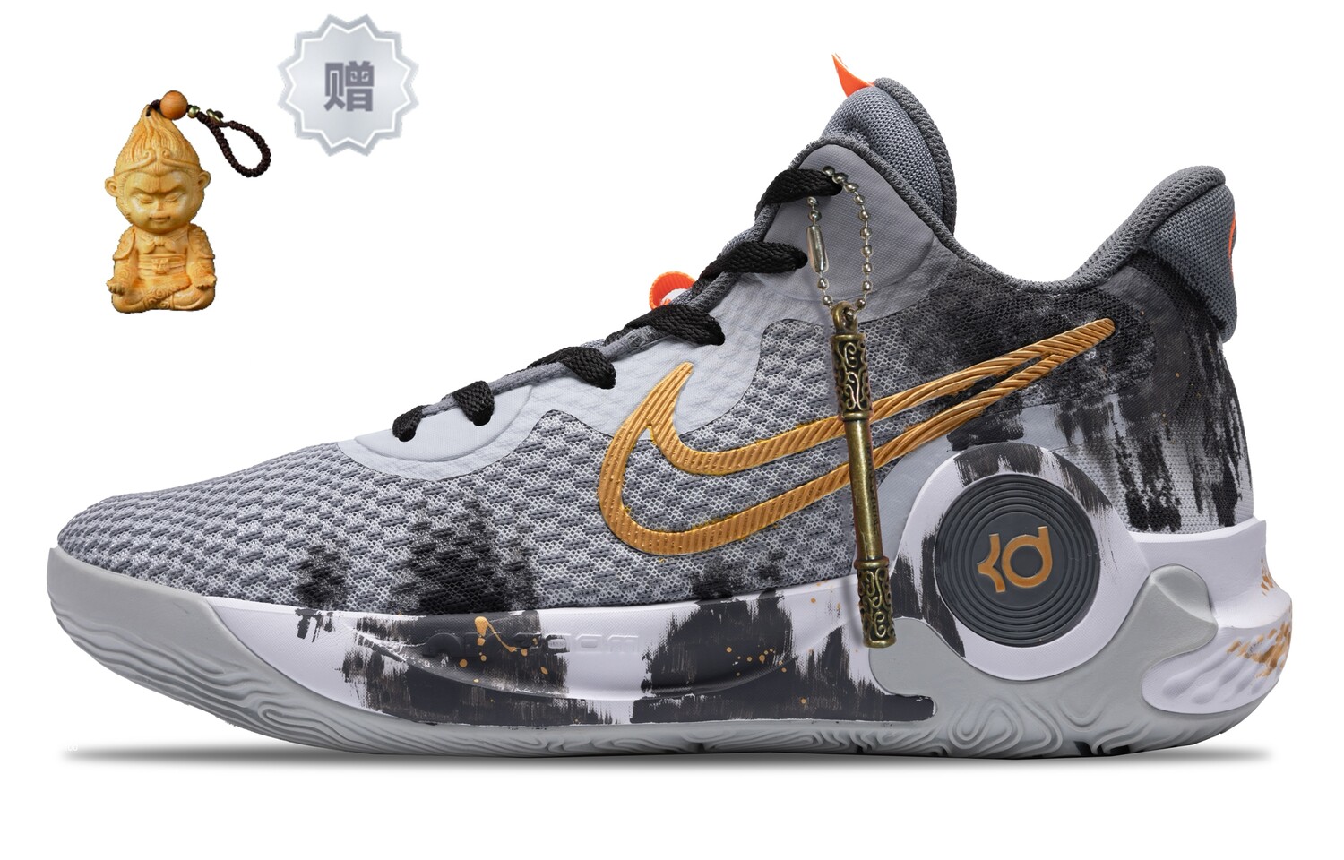

Баскетбольные кроссовки KD Trey 5 IX Basketball Shoes Unisex Low-Top Black/Gold/Grey Nike