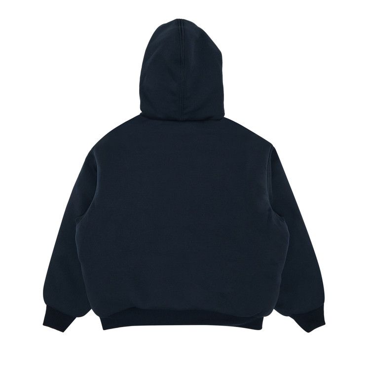 Толстовка Supreme x The North Face Down Filled Zip Up Hooded Sweatshirt, Navy — фото 2