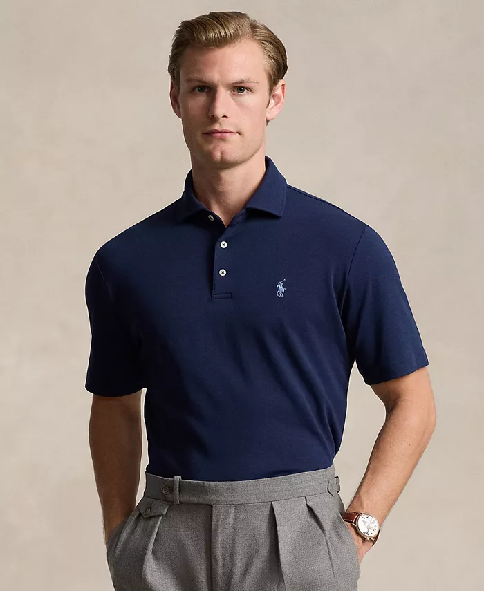 

Мужская классическая поло из мягкого хлопка Polo Ralph Lauren, синий