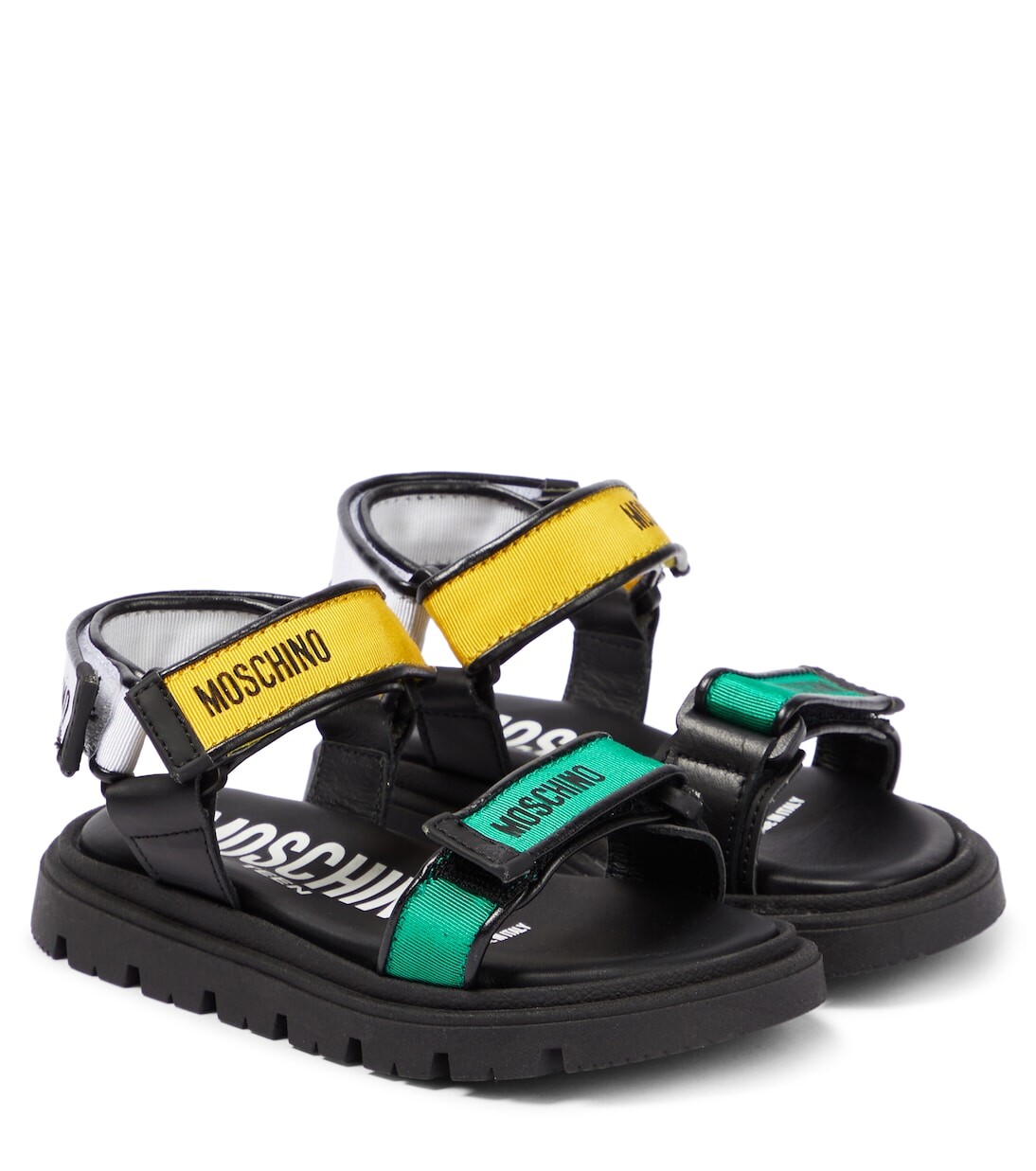 

Босоножки с логотипом Moschino Kids, мультиколор