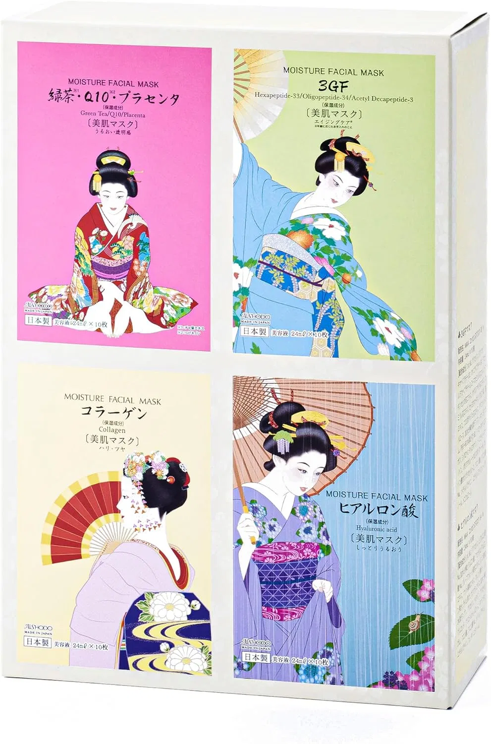 Маска для лица Aishodo — Листовая Maiko Mask с коллагеном и гиалуроновой кислотой