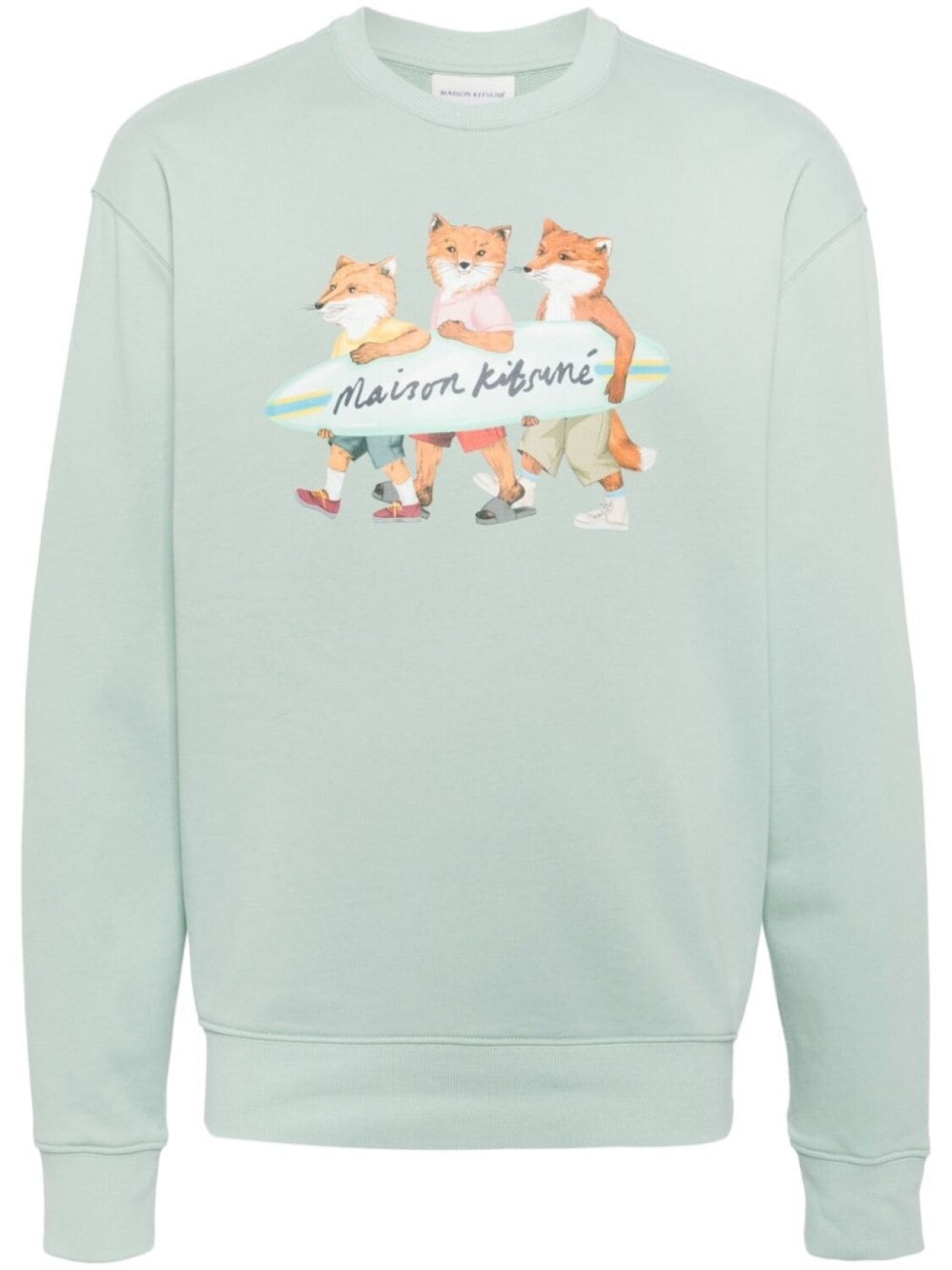 

Maison Kitsuné свитер с узором Fox, синий