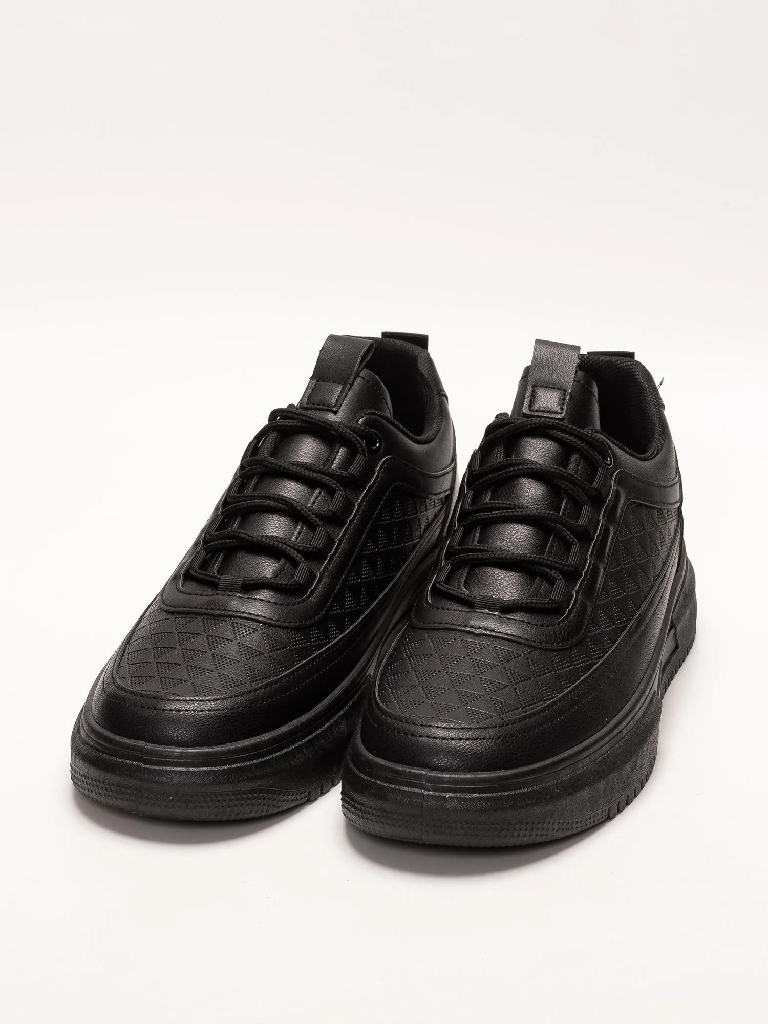 Низкие кроссовки на платформе со шнуровкой SVEC SELECT, Black — фото 2