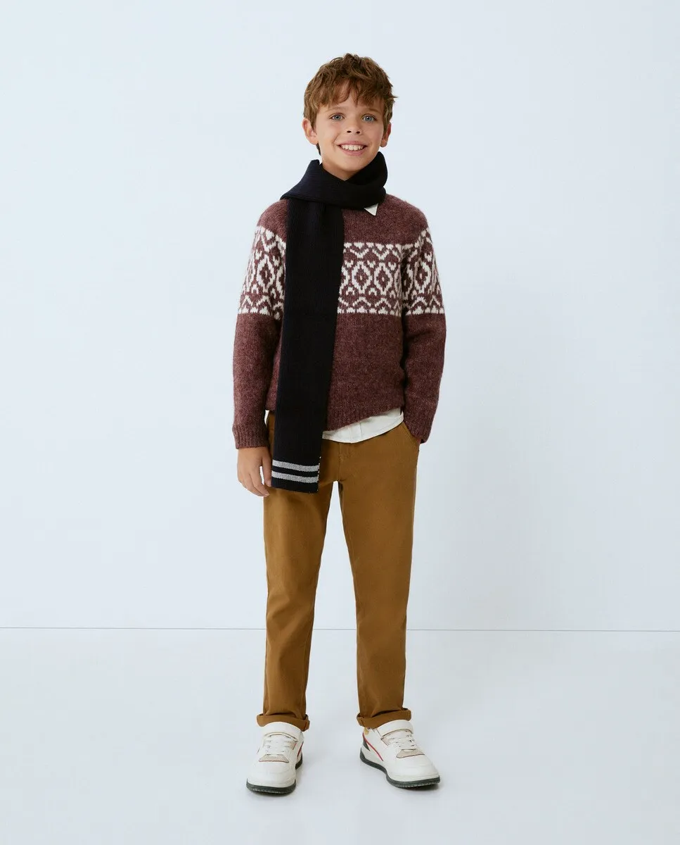 

Брюки-чиносы для мальчика на резинках Kids El Corte Inglés, цвет Siena