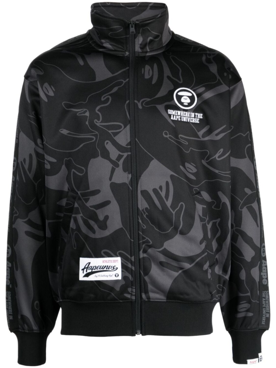 

Спортивная куртка с камуфляжным принтом AAPE BY *A BATHING APE, черный