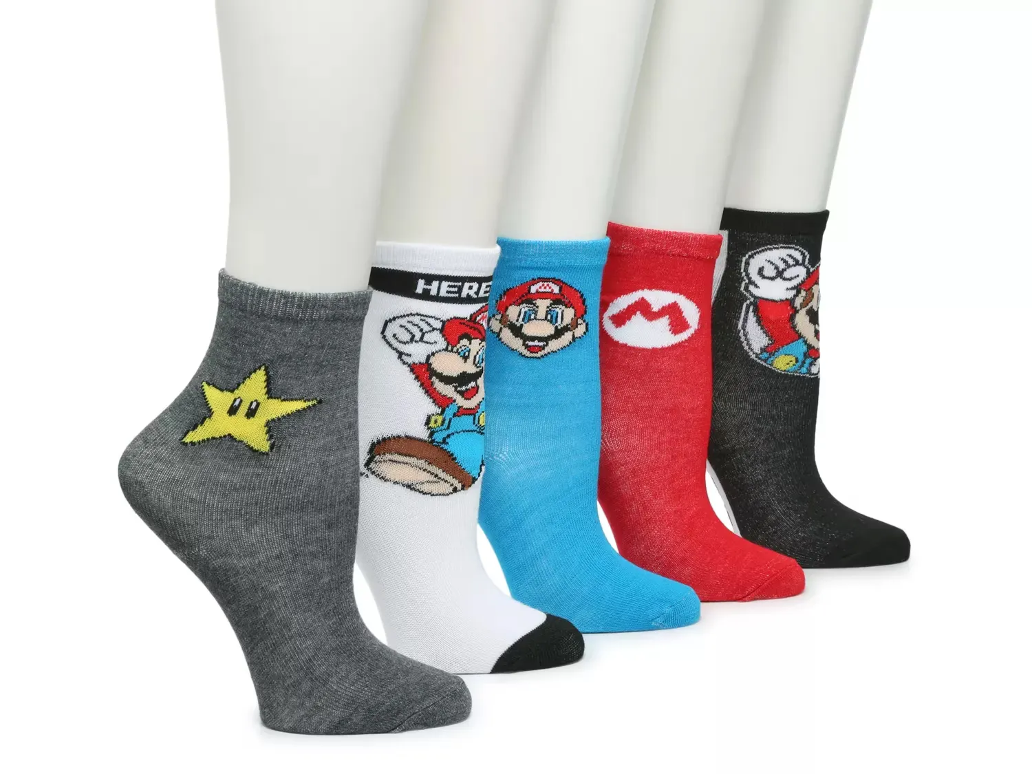 

Детские носки - набор 5 пар Mario, Blue/Red/Multicolor