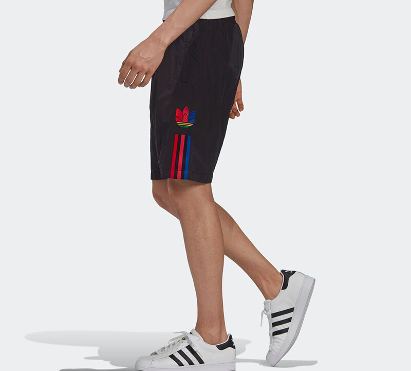 Adidas Originals Мужские повседневные шорты, цвет Black/light scarlet — фото 3