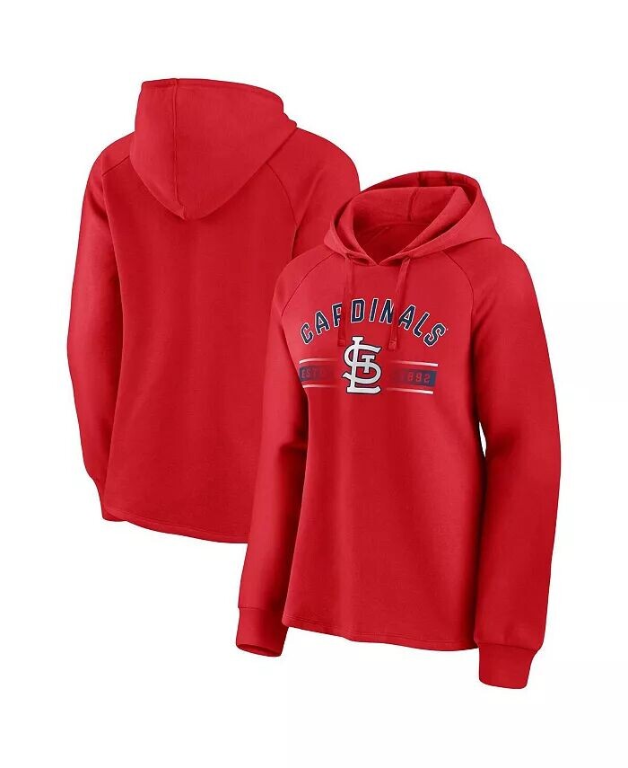 

Женский красный пуловер с капюшоном St. Louis Cardinals Perfect Play реглан Fanatics