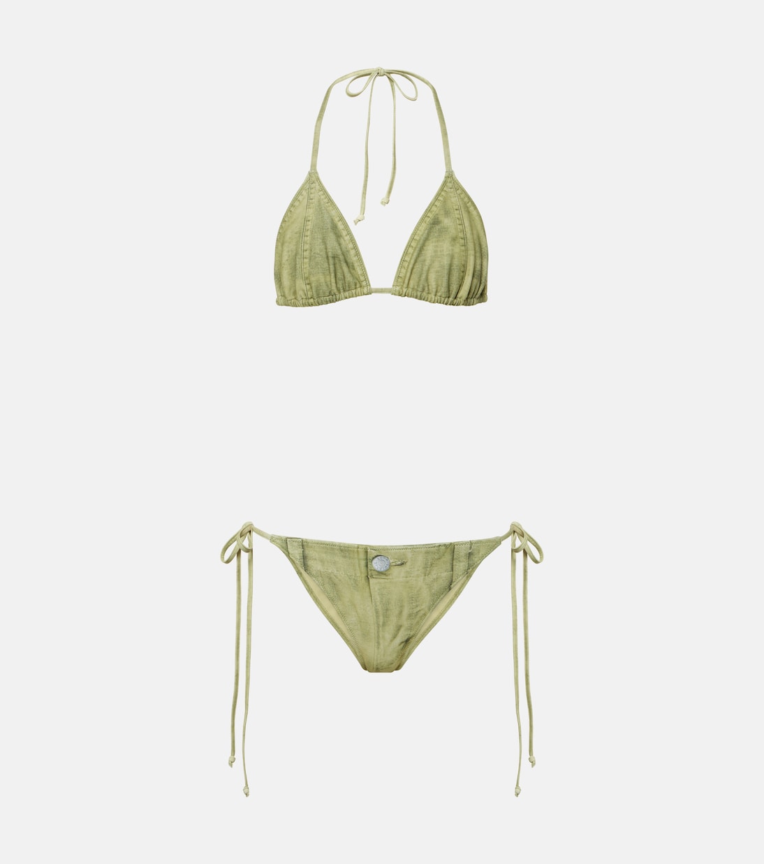 

Бикини с принтами trompe-l'œil Acne Studios, Sage Green