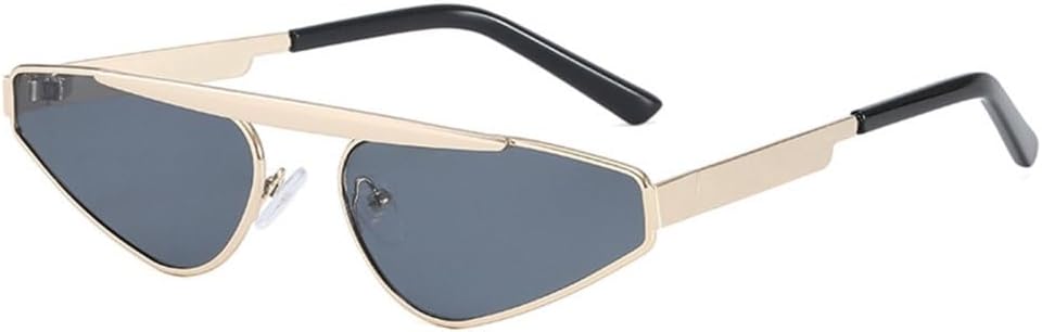 

Солнцезащитные очки MUTYNE «кошачий глаз» для женщин, треугольная металлическая маленькая оправа, мужские солнцезащитные очки, винтажные женские популярные солнцезащитные очки, C2