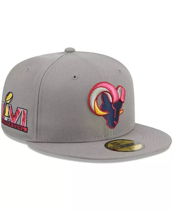 

Мужская серая приталенная шляпа Los Angeles Rams Color Pack 59FIFTY New Era