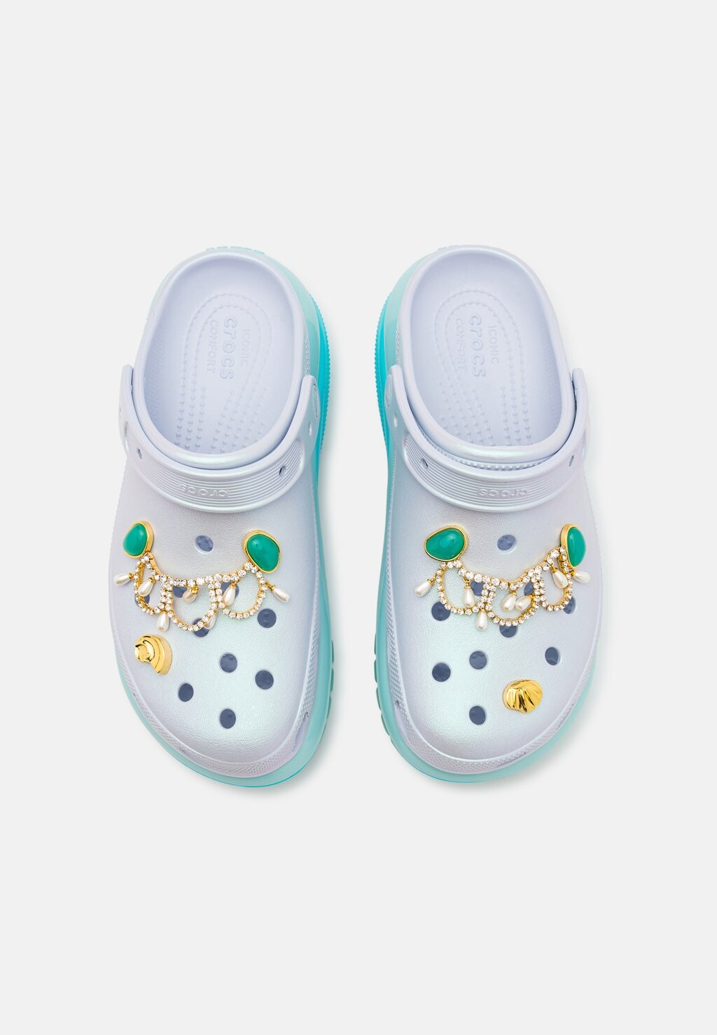 Сабо MEGA CRUSH SEA FRIENDS UNISEX Crocs, серебристого цвета — фото 4